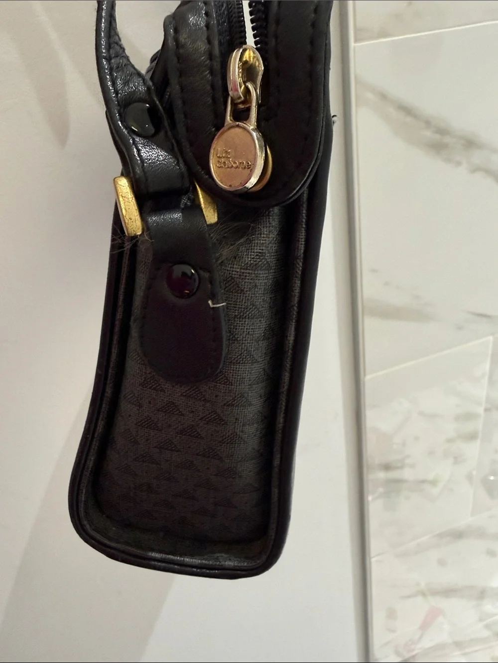 Vintage Liz Claiborne Monogram Shoulder Bag